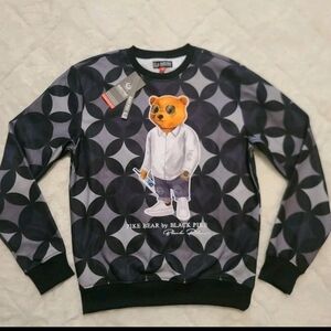 Black Pike Men's Graphic Crewneck Sweater - Black and Gray